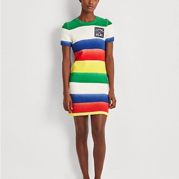 Polo Ralph Lauren Striped Cotton-Blend Sweater Dress - Picture 5 of 7